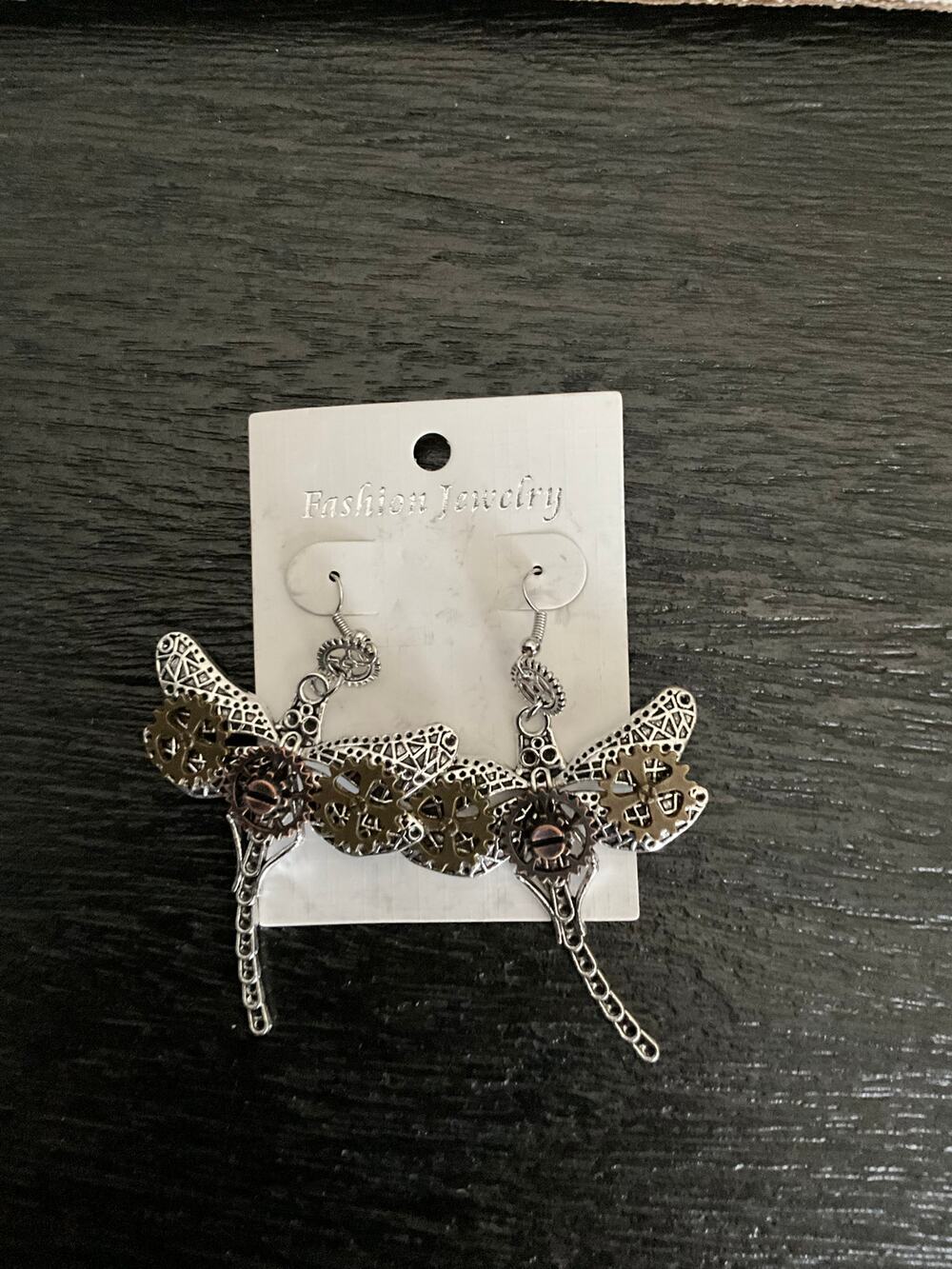 Steampunk Dragonfly Earrings